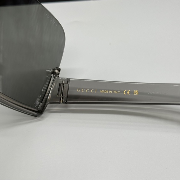 NEW GUCCI GG1631S 013 UNISEX SUNGLASSES GG 1631S 013 GUCCI SHIELD GREY EYEWEAR - Picture 10 of 11